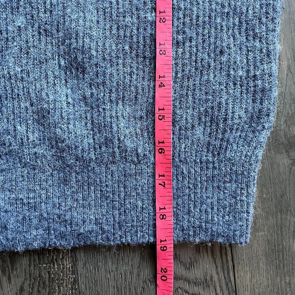 Quince Merino Alpaca Blend Ribbed Mock Neck Sweater Gray Size XS Soft Cozy - Picture 6 of 6